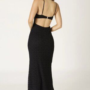 Cotton Candy LA Black Lace Midi Dress